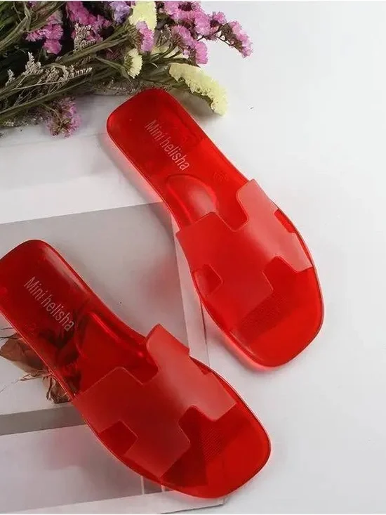 Colorful Transparent Slide Sandals - Multi Color Options - Picture 4 of 10